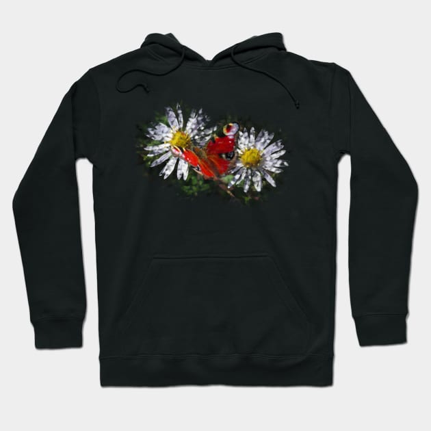 blooming daisies with a butterfly Hoodie by rh_naturestyles